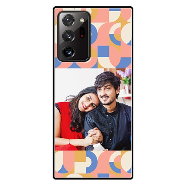 Galaxy Note 20 Ultra Photo Printing on Glass Case - Semi-circle Maze Pattern Design