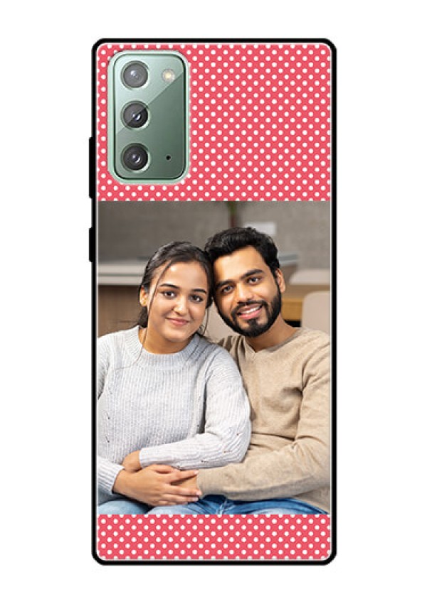Galaxy Note 20 Custom Glass Phone Case  - White Dotted Design