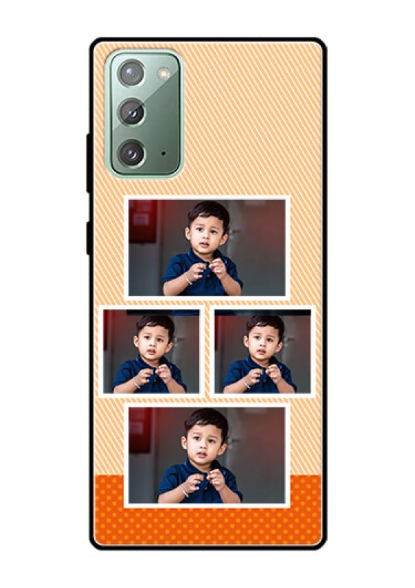 Galaxy Note 20 Photo Printing on Glass Case  - Bulk Photos Upload Design
