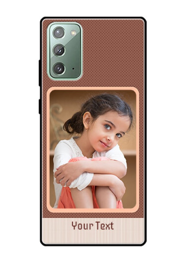Galaxy Note 20 Custom Glass Phone Case  - Simple Pic Upload Design