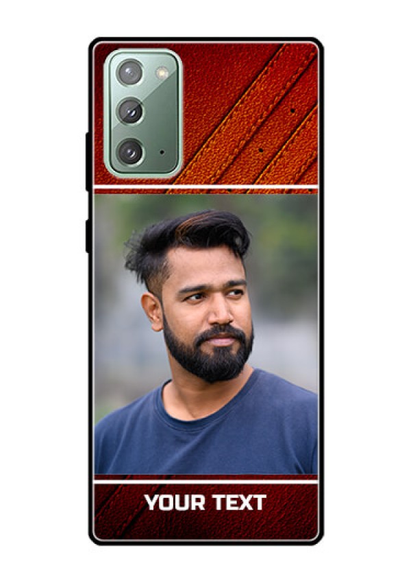 Galaxy Note 20 Personalized Glass Phone Case  - Leather Phone Case Design