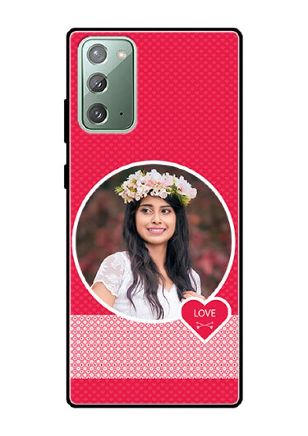 Galaxy Note 20 Personalised Glass Phone Case  - Pink Pattern Design
