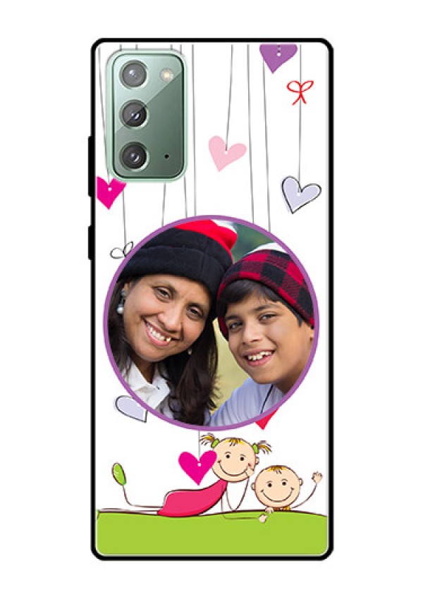 Galaxy Note 20 Photo Printing on Glass Case  - Cute Kids Phone Case Design