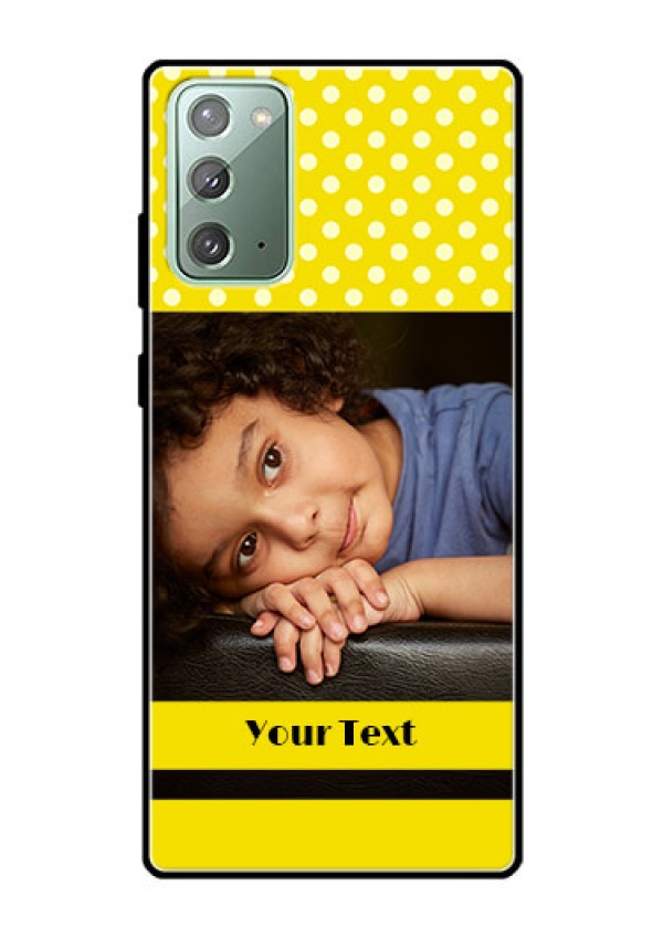 Galaxy Note 20 Custom Glass Phone Case  - Bright Yellow Case Design