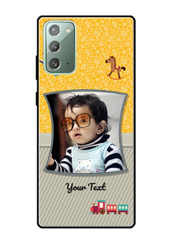 Galaxy Note 20 Personalized Glass Phone Case  - Baby Picture Upload Design