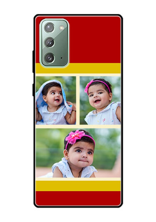 Galaxy Note 20 Custom Glass Mobile Case  - Multiple Pic Upload Design