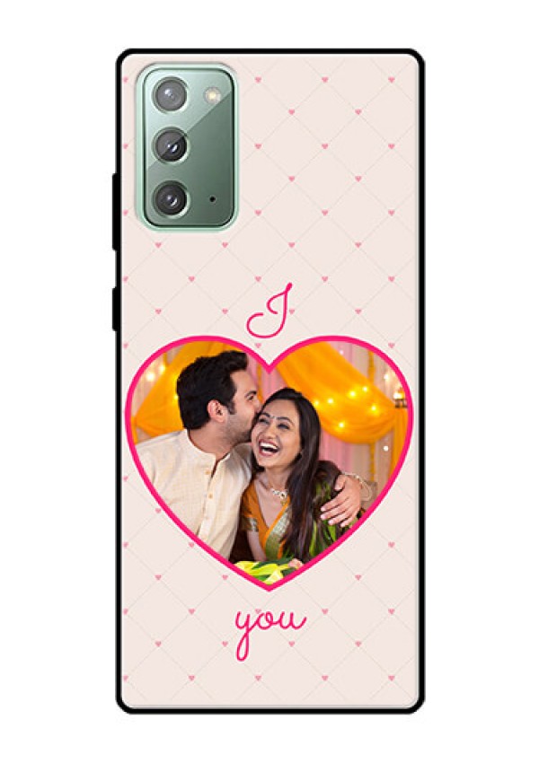 Galaxy Note 20 Custom Glass Mobile Case  - Heart Shape Design
