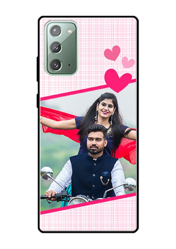 Galaxy Note 20 Custom Glass Phone Case  - Love Shape Heart Design