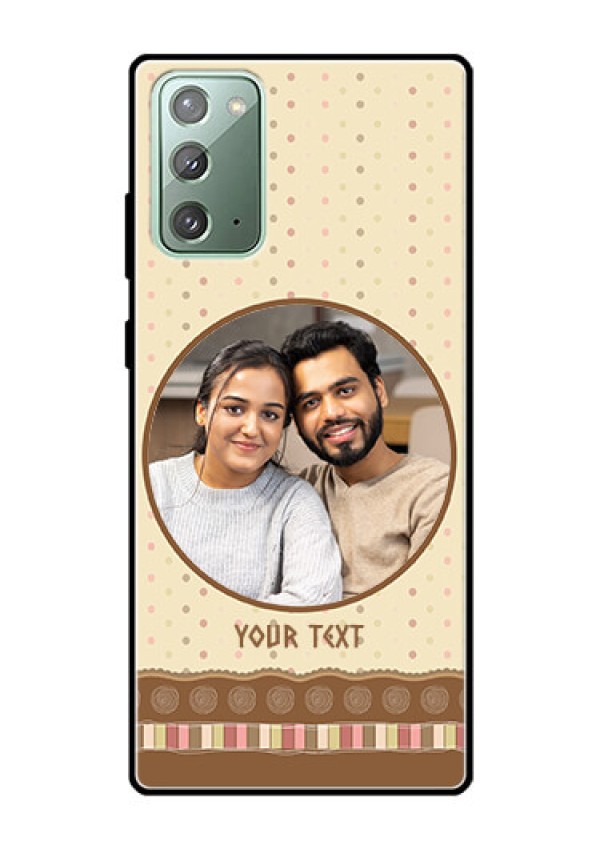 Galaxy Note 20 Custom Glass Mobile Case  - Brown Dotted Mobile Case Design