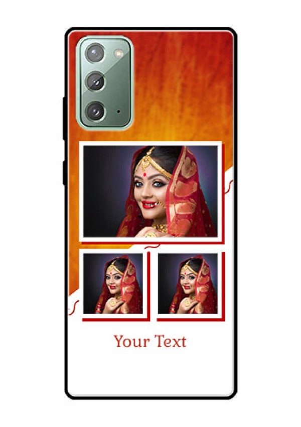 Galaxy Note 20 Custom Glass Phone Case  - Wedding Memories Design  