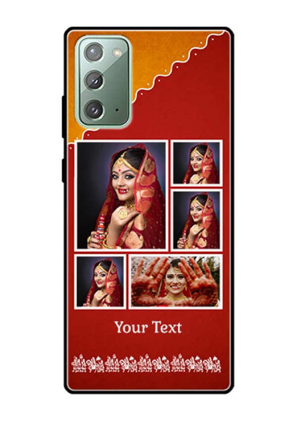 Galaxy Note 20 Personalized Glass Phone Case  - Wedding Pic Upload Design