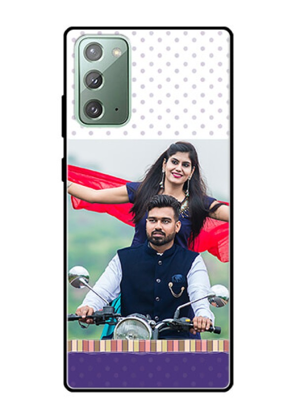 Galaxy Note 20 Photo Printing on Glass Case  - Cute Family Design