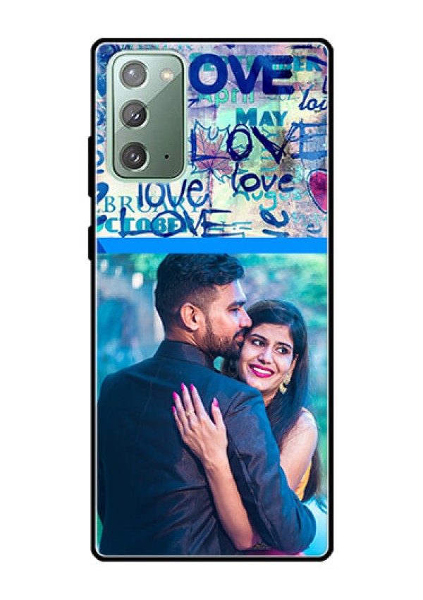 Galaxy Note 20 Custom Glass Mobile Case  - Colorful Love Design