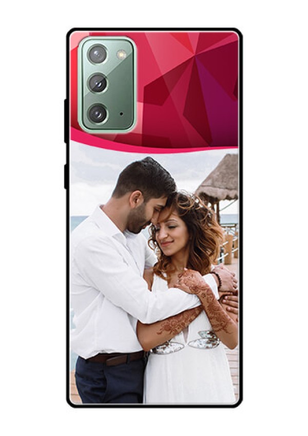 Galaxy Note 20 Custom Glass Mobile Case  - Red Abstract Design