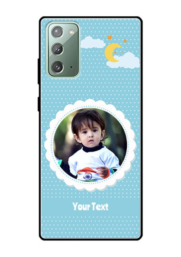 Galaxy Note 20 Personalised Glass Phone Case  - Violet Pattern Design