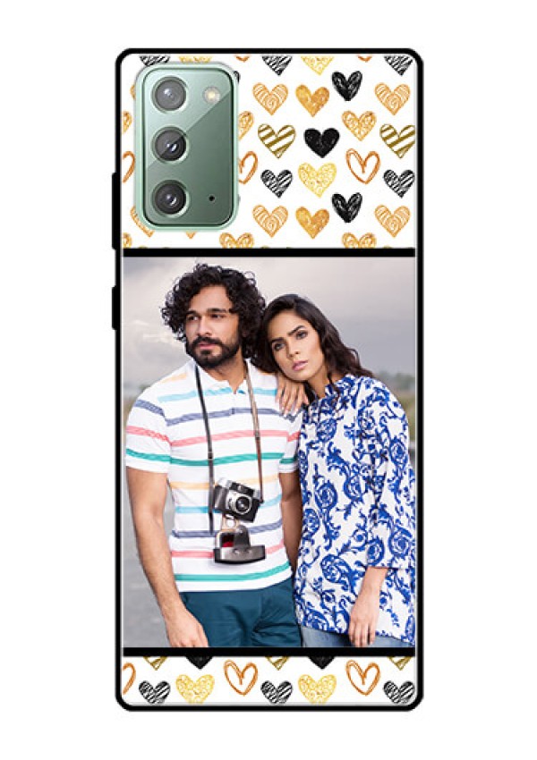 Galaxy Note 20 Photo Printing on Glass Case  - Love Symbol Design