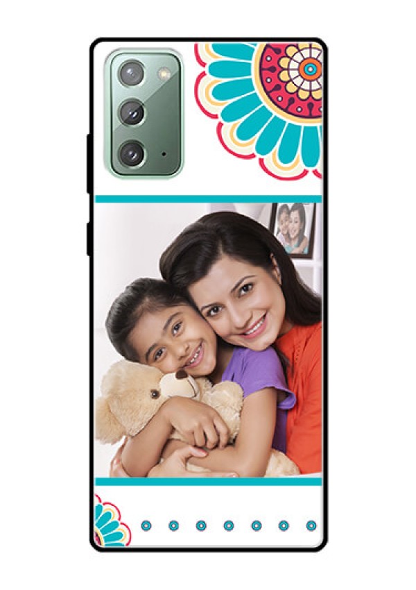 Galaxy Note 20 Custom Glass Phone Case  - Flower Design