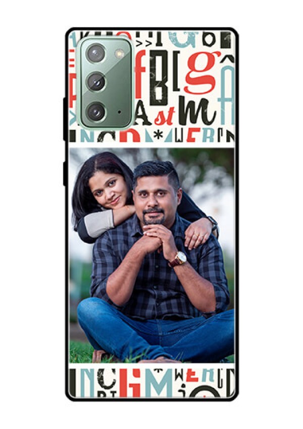Galaxy Note 20 Personalized Glass Phone Case  - Alphabet Design