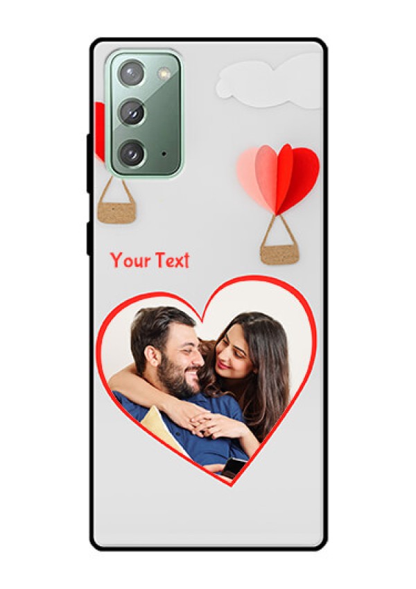 Galaxy Note 20 Custom Glass Mobile Case  - Parachute Love Design