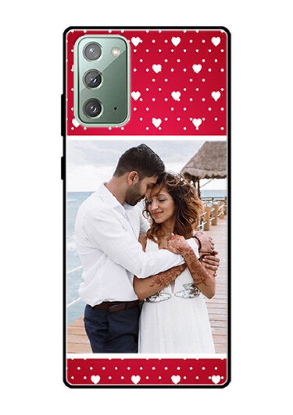 Galaxy Note 20 Photo Printing on Glass Case  - Hearts Mobile Case Design