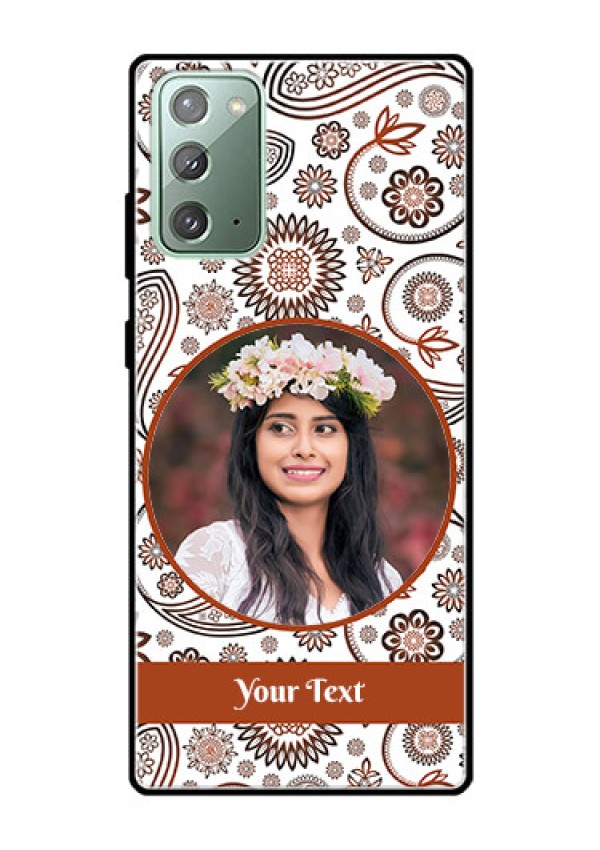 Galaxy Note 20 Custom Glass Mobile Case  - Abstract Floral Design 