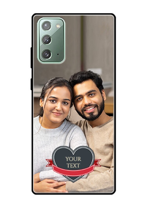 Galaxy Note 20 Custom Glass Phone Case  - Just Married Couple Design