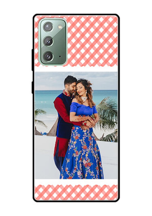Galaxy Note 20 Personalized Glass Phone Case  - Pink Pattern Design