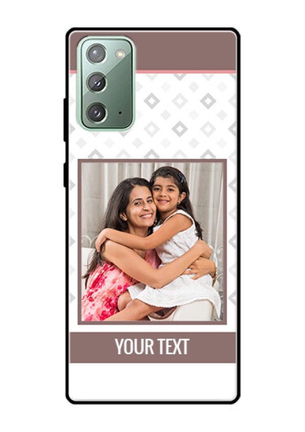 Galaxy Note 20 Photo Printing on Glass Case  - Simple Diamond Design