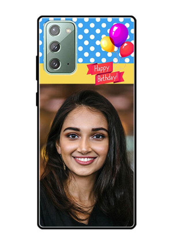 Galaxy Note 20 Custom Glass Mobile Case  - Happy Birthday Design