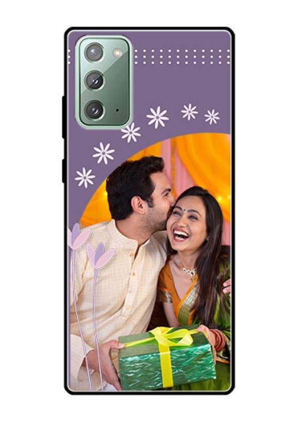 Galaxy Note 20 Custom Glass Mobile Case  - Lavender flowers design 