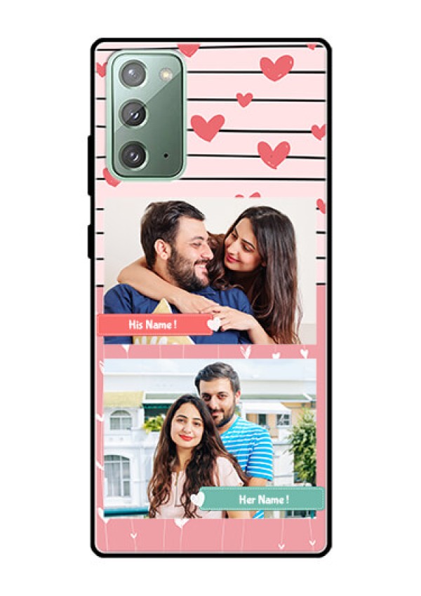 Galaxy Note 20 Custom Glass Mobile Case  - Photo with Heart Design