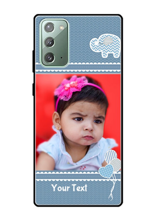 Galaxy Note 20 Photo Printing on Glass Case  - with Kids Pattern Design