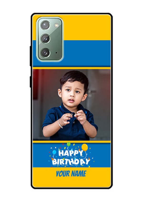 Galaxy Note 20 Custom Glass Mobile Case  - Birthday Wishes Design