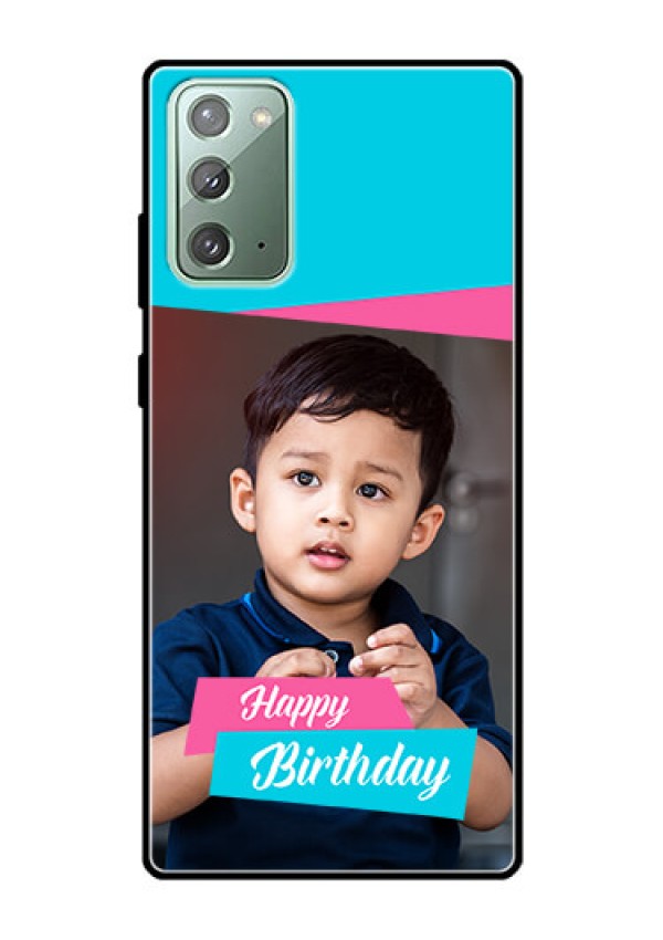 Galaxy Note 20 Personalized Glass Phone Case  - Image Holder with 2 Color Design