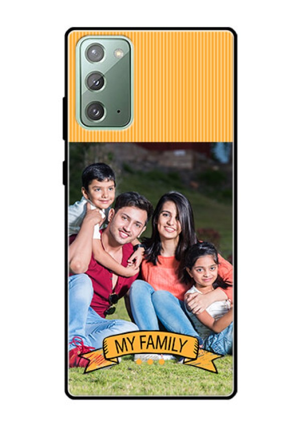 Galaxy Note 20 Custom Glass Phone Case  - My Family Design