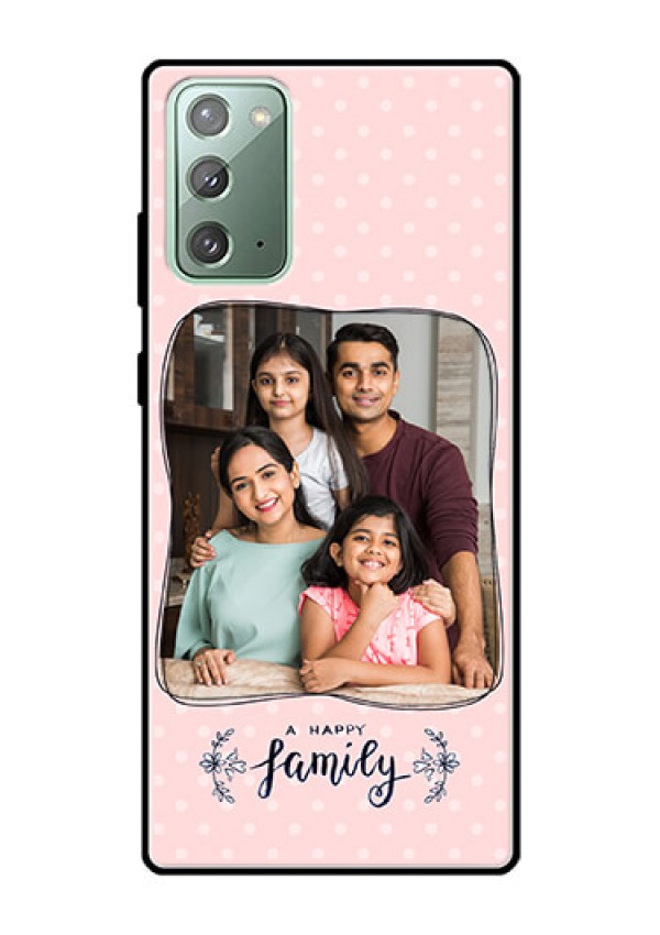 Galaxy Note 20 Custom Glass Phone Case  - Family with Dots Design