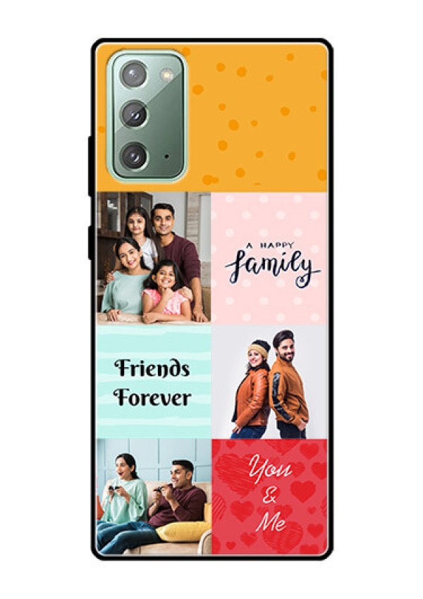 Galaxy Note 20 Personalized Glass Phone Case  - Images with Quotes Design