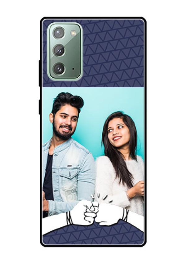 Galaxy Note 20 Photo Printing on Glass Case  - with Best Friends Design  