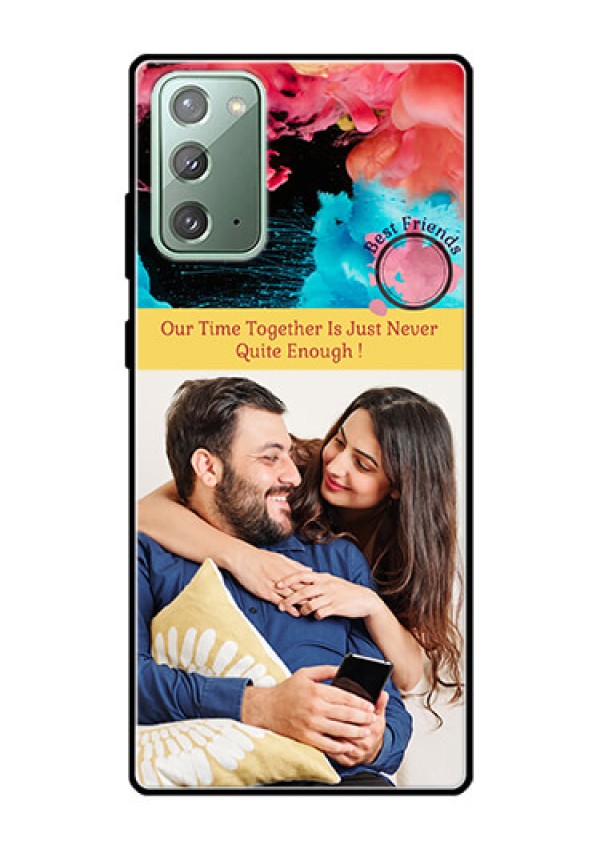 Galaxy Note 20 Custom Glass Mobile Case  - Quote with Acrylic Painting Design
