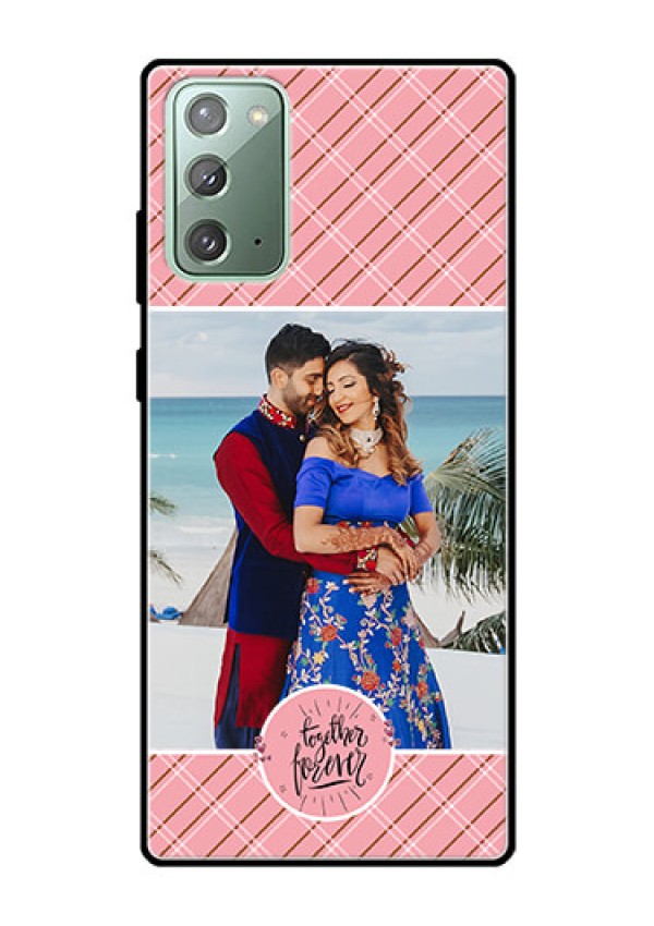 Galaxy Note 20 Personalized Glass Phone Case  - Together Forever Design