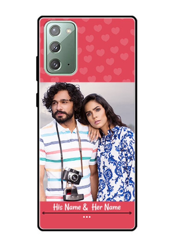 Galaxy Note 20 Photo Printing on Glass Case  - Simple Love Design