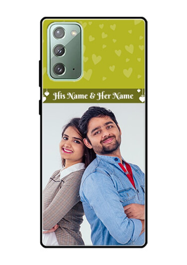Galaxy Note 20 Custom Glass Phone Case  - You & Me Heart Design
