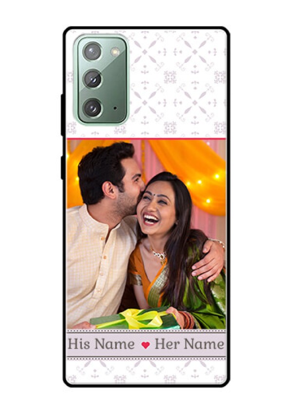 Galaxy Note 20 Custom Glass Mobile Case  - with Photo and Ethnic Design