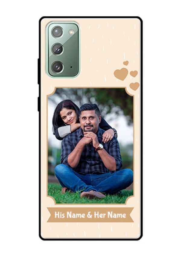 Galaxy Note 20 Custom Glass Phone Case  - with confetti love design 