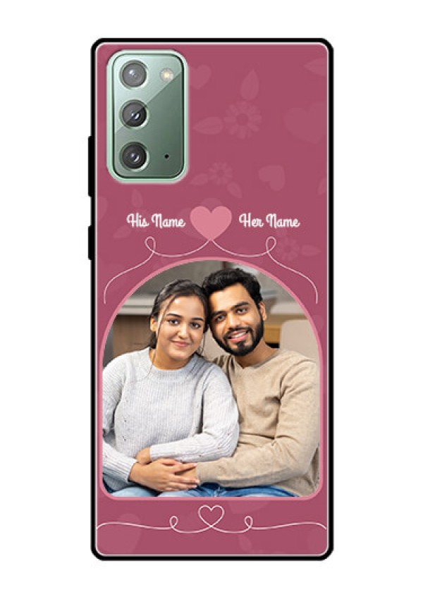 Galaxy Note 20 Photo Printing on Glass Case  - Love Floral Design