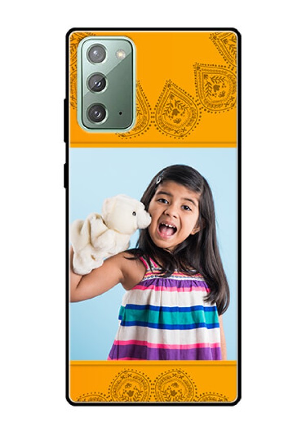 Galaxy Note 20 Personalized Glass Phone Case  - Photo Wedding Design 
