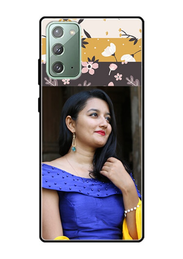Galaxy Note 20 Custom Glass Phone Case  - Stylish Floral Design