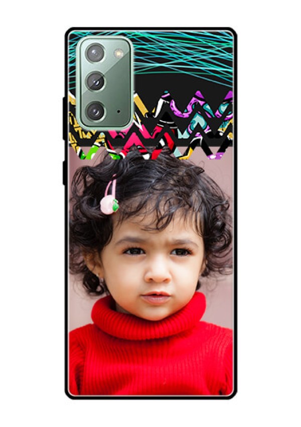 Galaxy Note 20 Personalized Glass Phone Case  - Neon Abstract Design