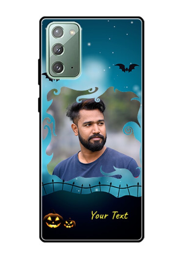 Galaxy Note 20 Custom Glass Phone Case  - Halloween frame design