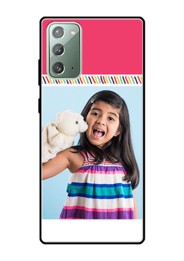 Galaxy Note 20 Personalized Glass Phone Case  - Line art design